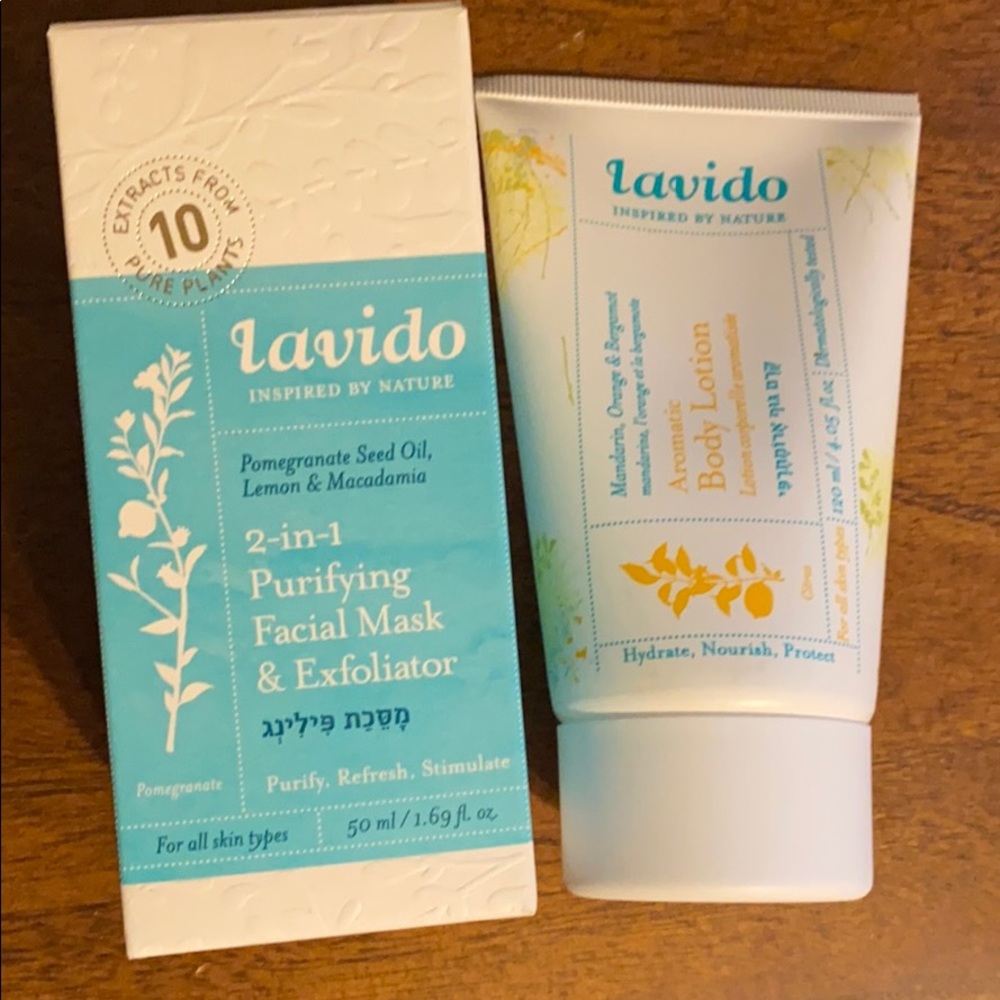 New! Lavido Mask & Lotion Set